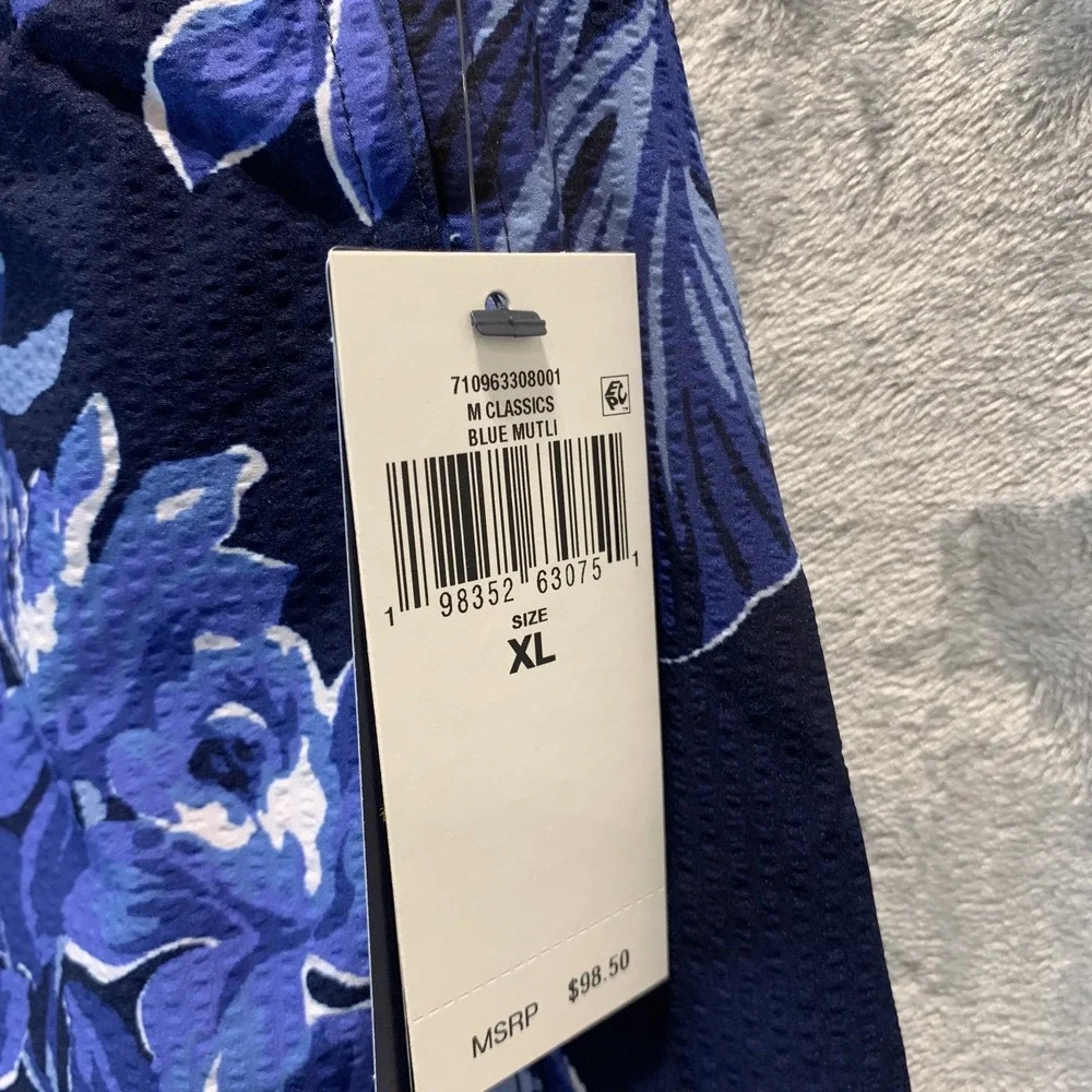 Polo Ralph Lauren Men's Swim Trunks XL Traveler Blue Floral‎ Pockets Mesh Liner